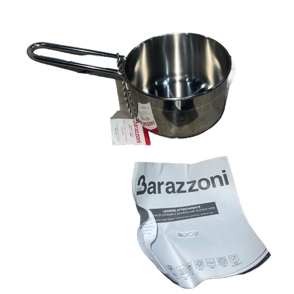 BARAZZONI S.P.A. Steinless Steel Saucepan 10 Cm Diameter MADE IN ITALY NWT - Picture 1 of 16